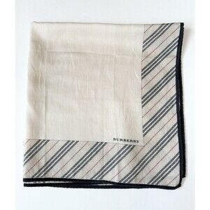 Burberry Scarf Plaid Nova Check Pattern Beige Black & Red Cotton Iconic Preppy